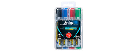 ARTLINE 577 WHITEBOARD MARKERS, ASSORTED COLOURS, 3MM BULLET NIB