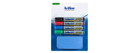 ARTLINE 577 WHITEBOARD MARKER STARTER PACK WITH ERASER