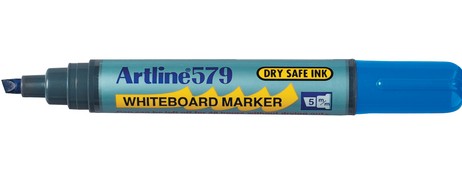 ARTLINE 579 BLUE CHISEL TIP MARKER - DRY SAFE INK