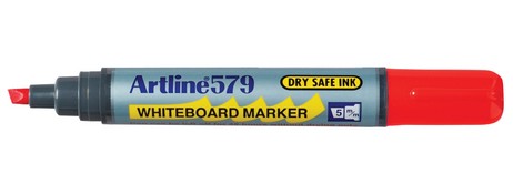 ARTLINE 579 RED CHISEL TIP MARKER - DRY SAFE INK
