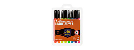 ARTLINE SUPREME CHISEL TIP HIGHLIGHTERS - ASSORTED COLOURS