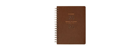 AT-A-GLANCE SIGNATURE 2026 A5 BROWN PLANNER - WEEK TO VIEW