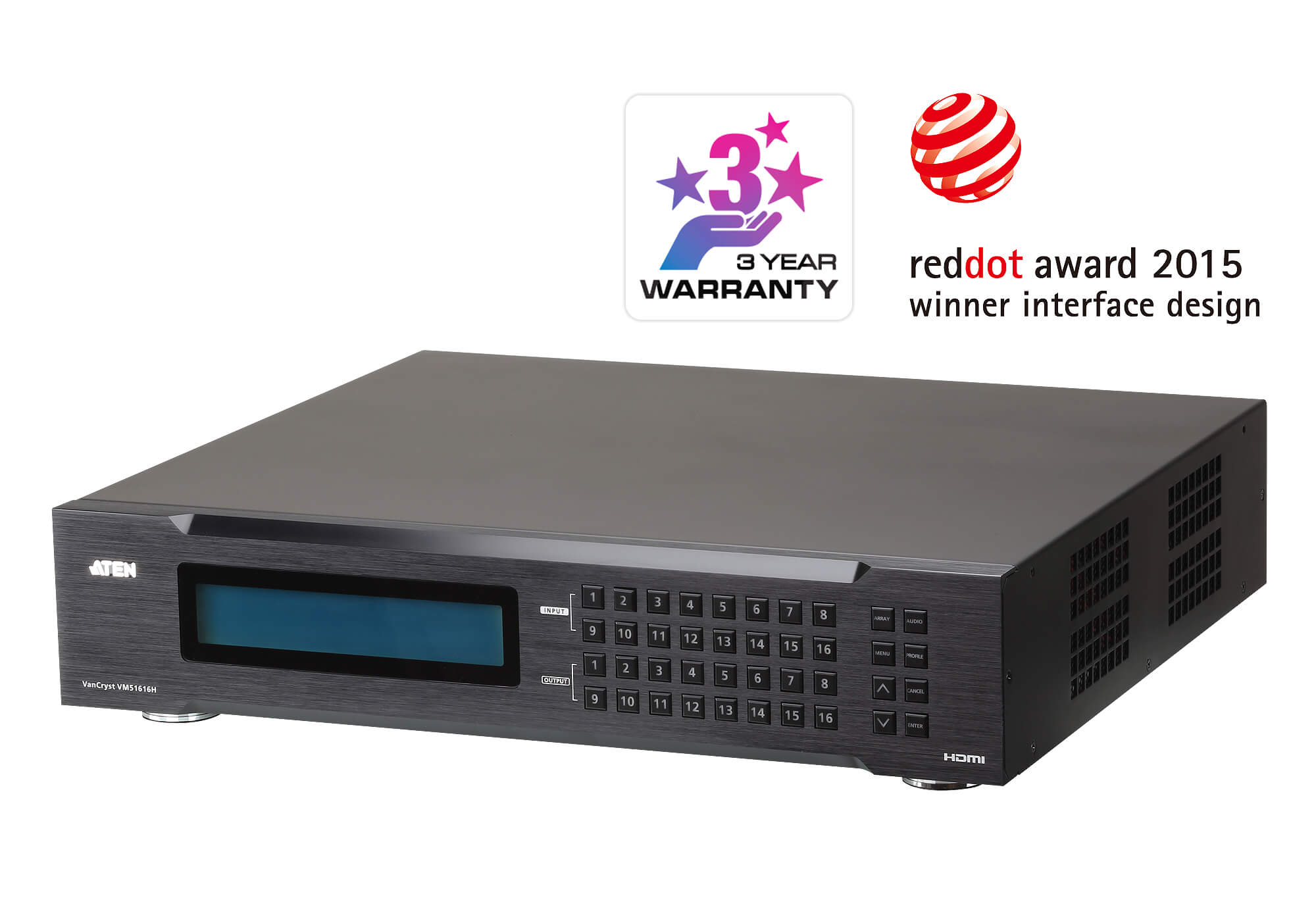 ATEN 16-PORT USB KVM SWITCH WITH VIDEO SUPPORT