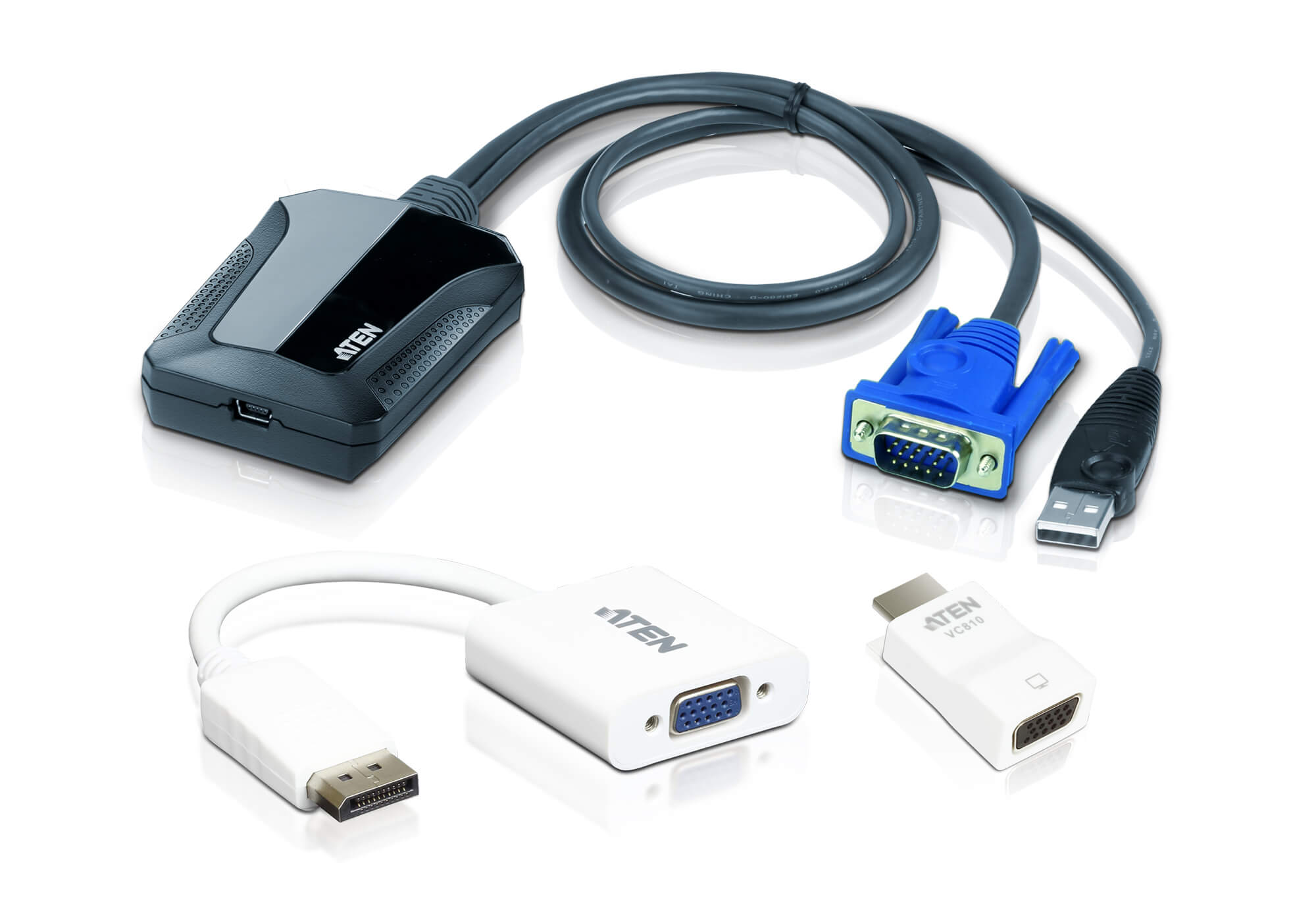 ATEN 2-PORT USB DVI KVM SWITCH WITH CABLES