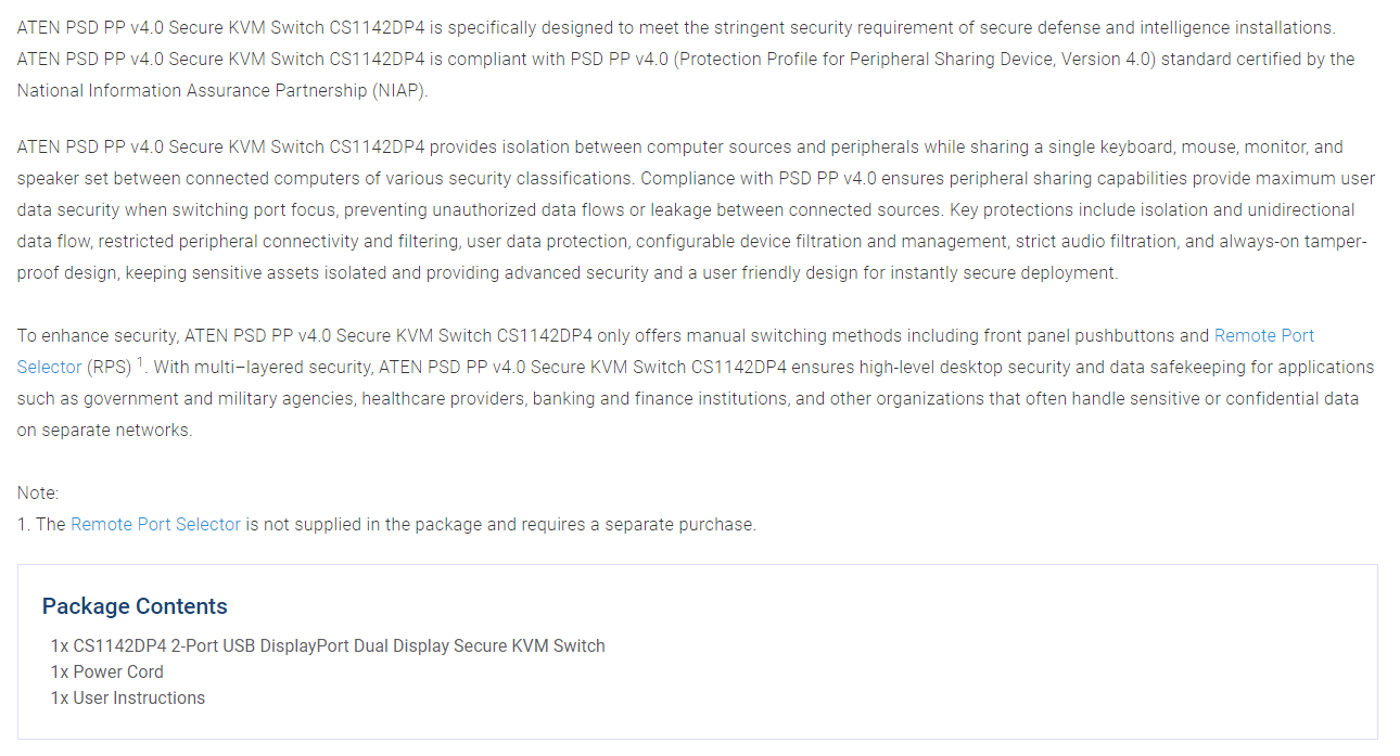 ATEN 4-PORT DUAL DISPLAY USB KVM SWITCH WITH AUDIO