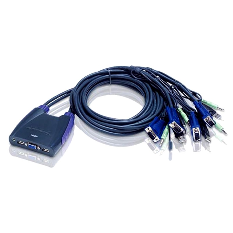 ATEN CS64US 4-PORT USB DVI KVM SWITCH FOR PC CONTROL