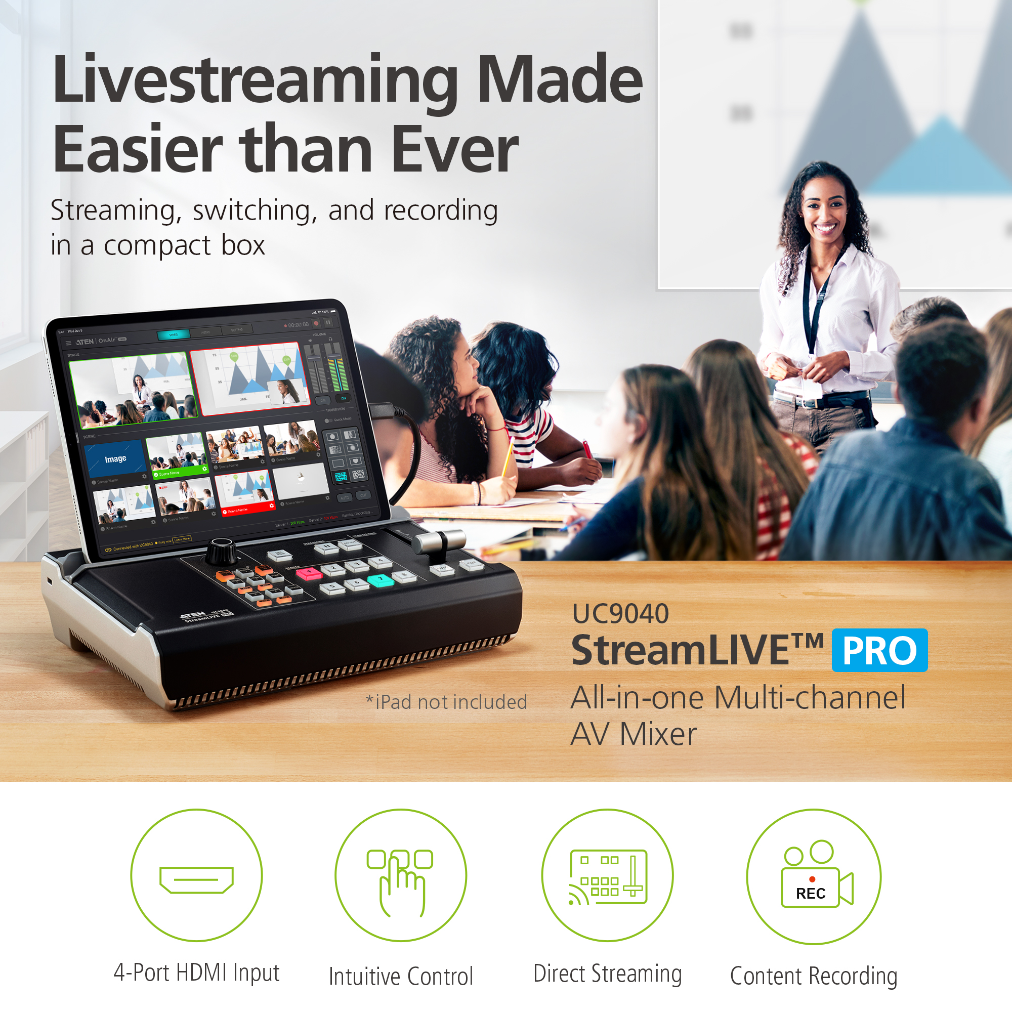 ATEN 4-PORT USB KVM SWITCH WITH AUDIO SUPPORT