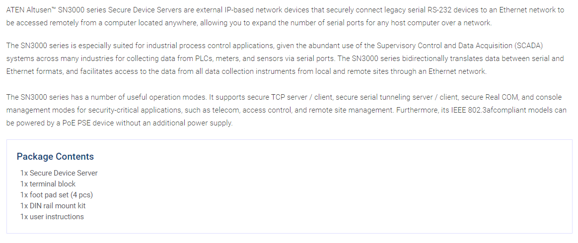 ATEN 1-PORT SERIAL RS232 TO USB CONVERTER CABLE