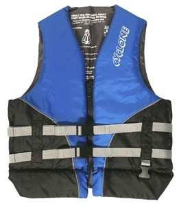 UNSPECIFIED MANUFACTURER BASIC BLUE/BLACK OR RED/BLACK LIFE JACKET - PFD