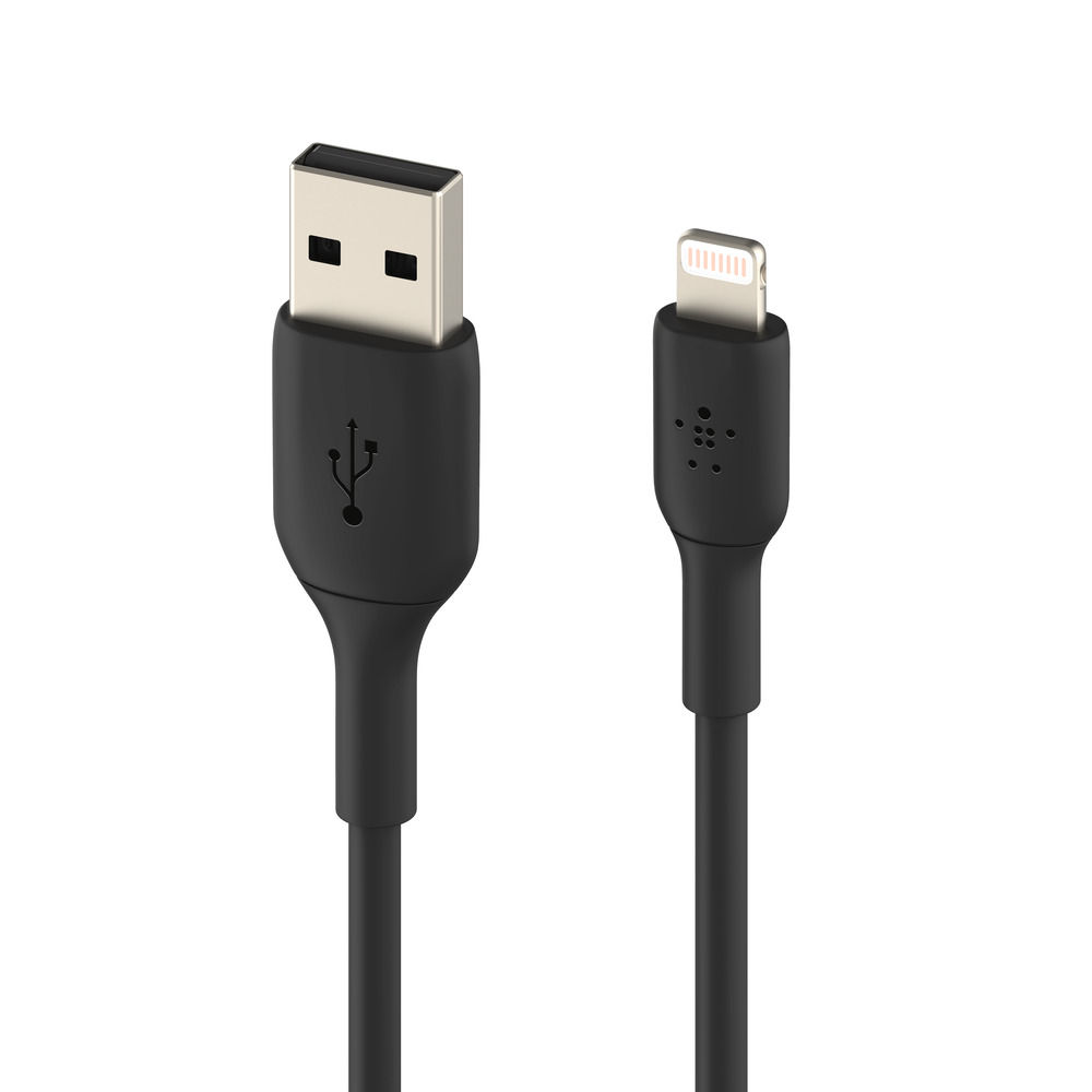 BELKIN 1M LIGHTNING TO USB-A CABLE - BLACK FOR APPLE DEVICES
