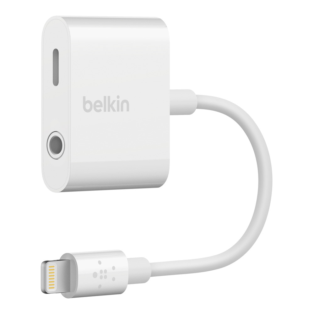 BELKIN AUDIO + CHARGE ROCKSTAR FOR IPHONE - WHITE