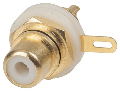 UNSPECIFIED MANUFACTURER GOLD INSULATED BLACK RCA SOCKET FOR QUALITY AUDIO CONNECTIONS