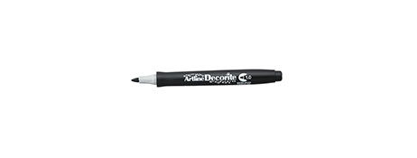 UNSPECIFIED MANUFACTURER BLACK PERMANENT MARKER PEN 1.0MM BULLET NIB FOR GLASS & METAL