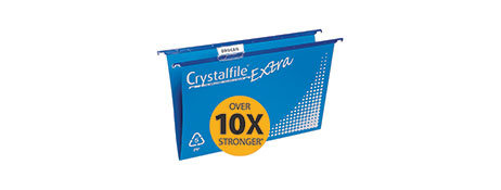 CRYSTALFILE BLUE FOOLSCAP SUSPENSION FILES - STRONG & RELIABLE FILING