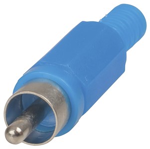 BUDGET BLUE PLASTIC RCA PLUG CONNECTOR FOR AUDIO REPAIRS