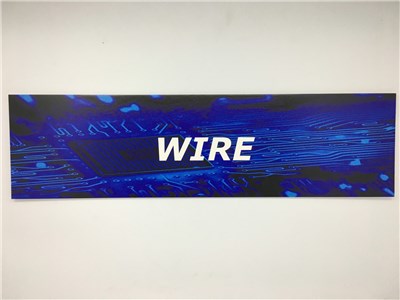 UNBRANDED/GENERIC BLUE WIRE RESELLER CATEGORY SIGN FOR CLEAR RETAIL GUIDANCE