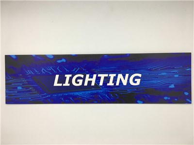 GENERIC RETAIL SIGNAGE BLUE 'RESELLERS' CATEGORY SIGN FOR RETAIL LIGHTING