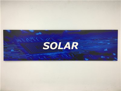 UNSPECIFIED MANUFACTURER BLUE SOLAR RESELLER CATEGORY SIGN FOR CLEAR SIGNAGE