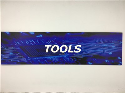 UNBRANDED/GENERIC RETAIL SIGNAGE BLUE 'TOOLS' RESELLER CATEGORY SIGN FOR RETAIL DISPLAY