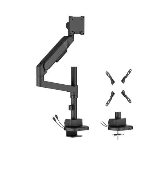 BRATECK HEIGHT ADJUSTABLE DESK CONVERTER FOR DUAL MONITORS