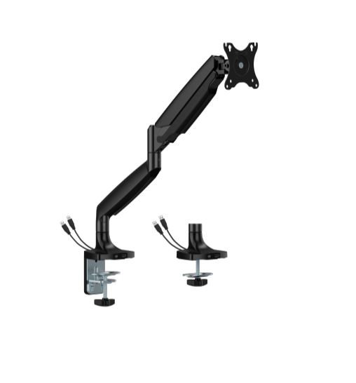 BRATECK HEIGHT ADJUSTABLE DESK CONVERTER BLACK