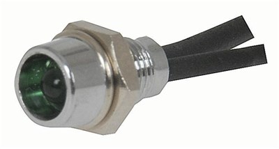 UNSPECIFIED MANUFACTURER CLASSY CHROME INDICATOR LIGHT WITH BRIGHT GREEN LED