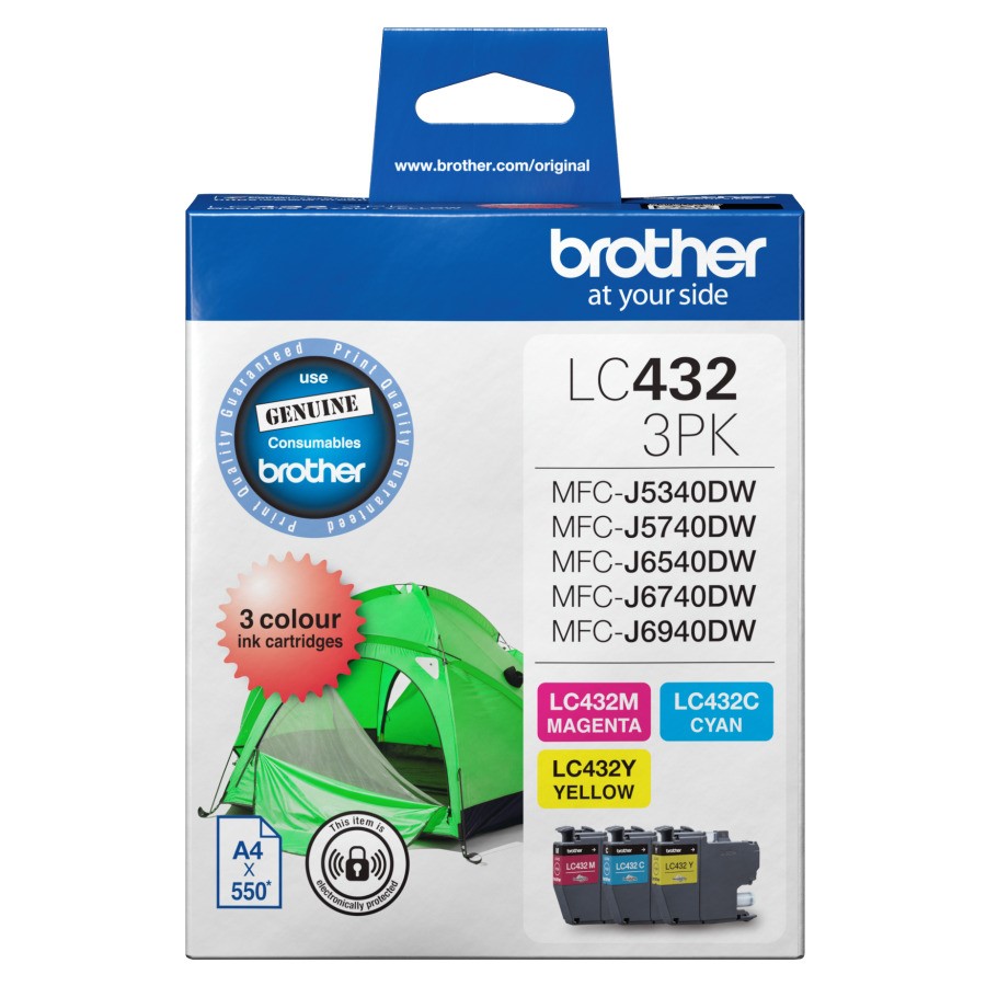 BROTHER LC432XL 3-PACK HIGH YIELD INK CARTRIDGES GERALDTON