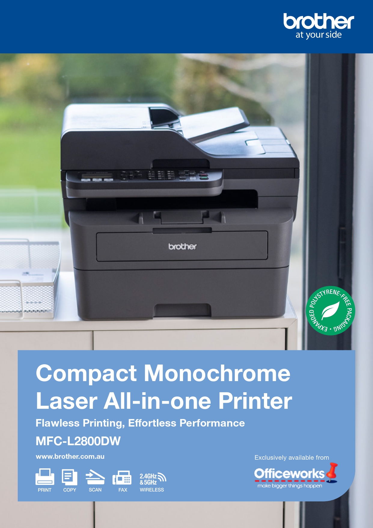 BROTHER MFC-L2880DW WIRELESS MONO LASER PRINTER