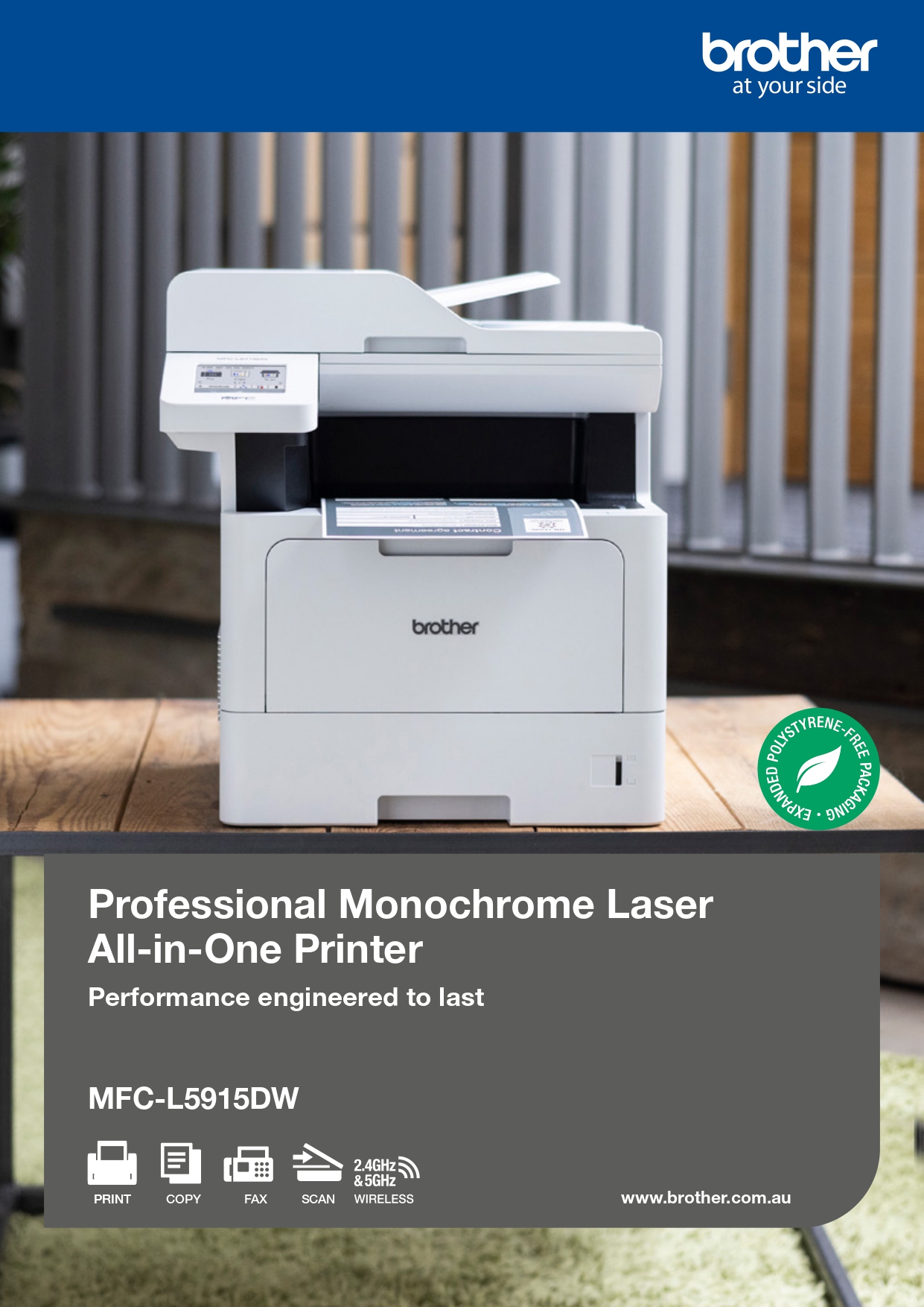 BROTHER MFC-L5915DW MONOCHROME LASER MULTIFUNCTION PRINTER