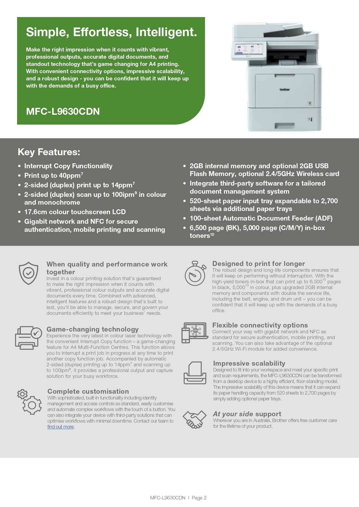 BROTHER MFC-L9630CDN COLOUR LASER PRINTER - LOCAL STOCK