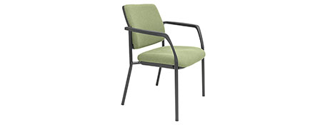 BURO LINDIS GUEST CHAIR WITH ARMS - GREEN | DURABLE OFFICE SEATING
