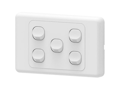 UNSPECIFIED MANUFACTURER RELIABLE 5-GANG 2-WAY LIGHT SWITCH | 16A ROBUST CONTROL