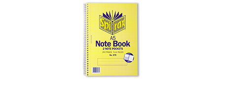 SPIRAX A5 200 PAGE SIDE BOUND NOTEBOOK - 7MM RULED