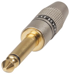 UNSPECIFIED MANUFACTURER PREMIUM BLACK 6.5MM MONO GOLD PLUGS FOR QUALITY AUDIO