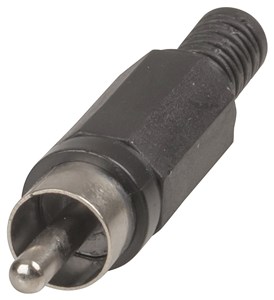 GENERIC/UNSPECIFIED MANUFACTURER BLACK RCA PLUG FOR AUDIO & VIDEO REPAIRS