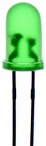 GENERIC COMPONENT FLASHING GREEN 5MM LED (35MCD) - DIFFUSED ROUND LIGHT