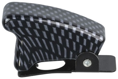 GENERIC/UNSPECIFIED ACCESSORY BRAND CARBON FIBRE STYLE MISSILE LAUNCH TOGGLE SWITCH COVER FOR AUTOMOTIVE