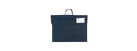 CELCO DURABLE NAVY LIBRARY BAG WITH HOOK & LOOP CLOSURE