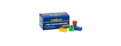CELCO DURABLE SINGLE HOLE PENCIL SHARPENERS - 4 PACK