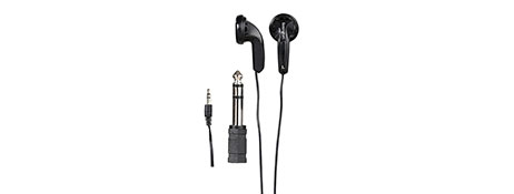 GENERIC/UNSPECIFIED MANUFACTURER COMFORTABLE BLACK EARPHONES WITH 3.5MM ADAPTER