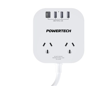 UNKNOWN MANUFACTURER COMPACT 2-OUTLET DESKTOP POWER BOARD FOR TRAVEL & HOME OFFICE