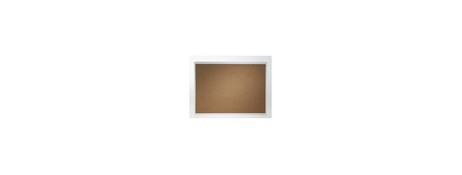 UNSPECIFIED MANUFACTURER CORK BULLETIN BOARD 430X580MM WITH WHITE PLASTIC FRAME