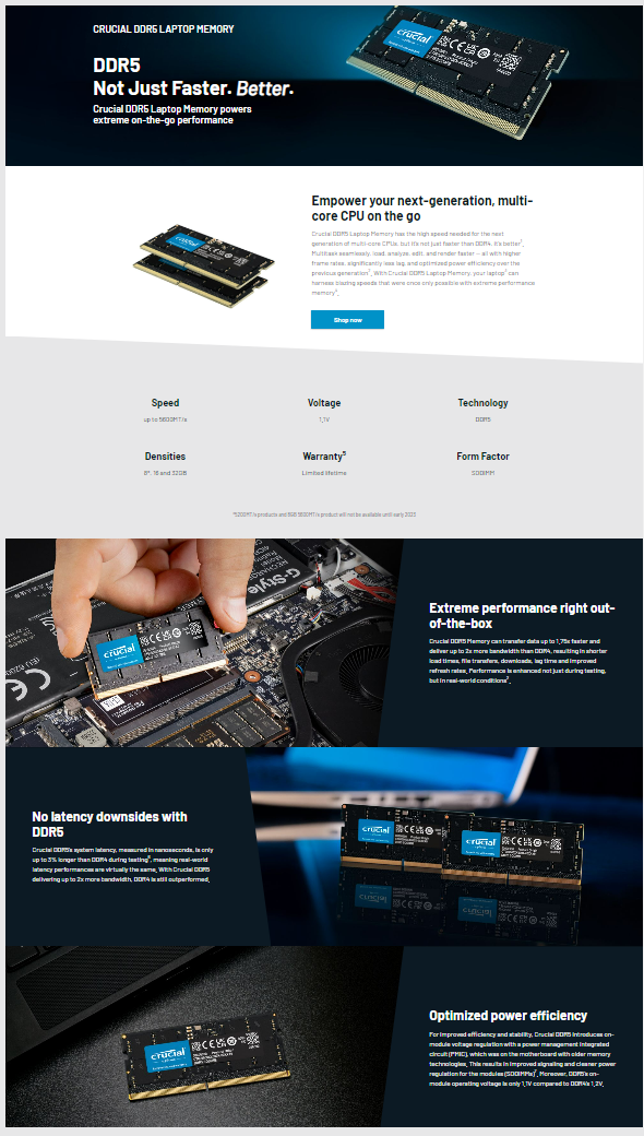 MICRON (CRUCIAL) CRUCIAL 16GB DDR4 3200MHZ LAPTOP RAM UPGRADE FOR SPEED