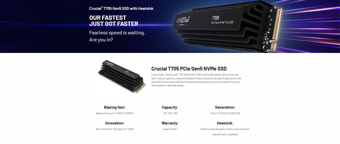 MICRON (CRUCIAL) CRUCIAL P3 1TB NVME SSD FOR FAST PC UPGRADES IN GERALDTON
