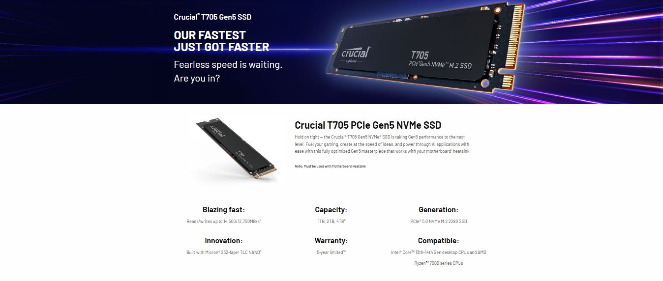 MICRON (CRUCIAL) CRUCIAL P3 PLUS 4TB NVME SSD FOR FAST PC UPGRADES