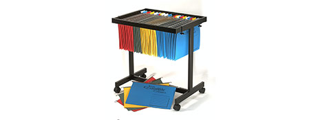 CRYSTALFILE ADJUSTABLE SUSPENSION FILING TROLLEY FOR OFFICE MOBILITY