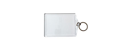 KEVRON LARGE RECTANGLE CLEAR PHOTO KEY TAGS (ID58)