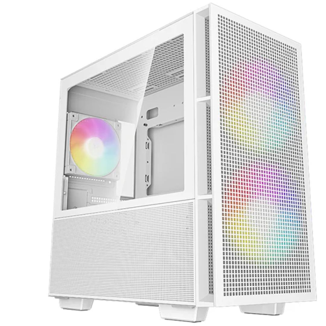 DEEPCOOL CH370 MICRO-ATX CASE WHITE - GREAT AIRFLOW