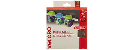 VELCRO® BRAND THIN CLEAR FASTENERS FOR DISCREET MOUNTING