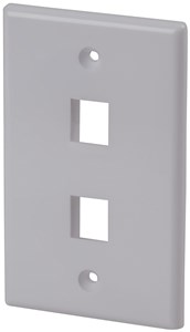 GENERIC/UNSPECIFIED MANUFACTURER KEYSTONE WALL PLATE DOUBLE WHITE FOR MODULAR JACKS